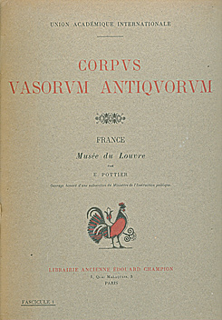 Der erste Band des CVA: Louvre 1 von 1922